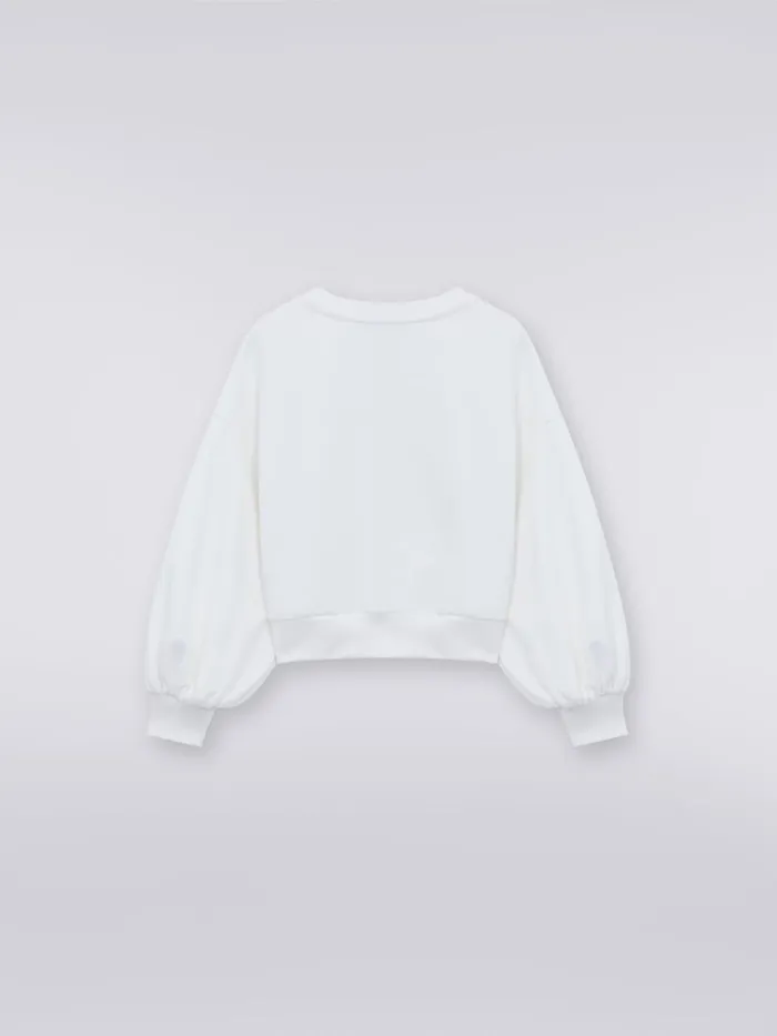 Kids LongSleeved Cotton Sweatshirt With Zigzag Appliqus And Logo Multicoloured Missoni Clothing Kids LongSleeved Cotton Sweatshirt With Zigzag Appliqus And Logo Multicoloured Missoni Clothing