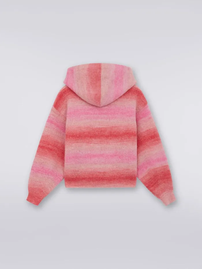 Kids Striped Wool Blend Hooded Pullover Pink Missoni Clothing Kids Striped Wool Blend Hooded Pullover Pink Missoni Clothing