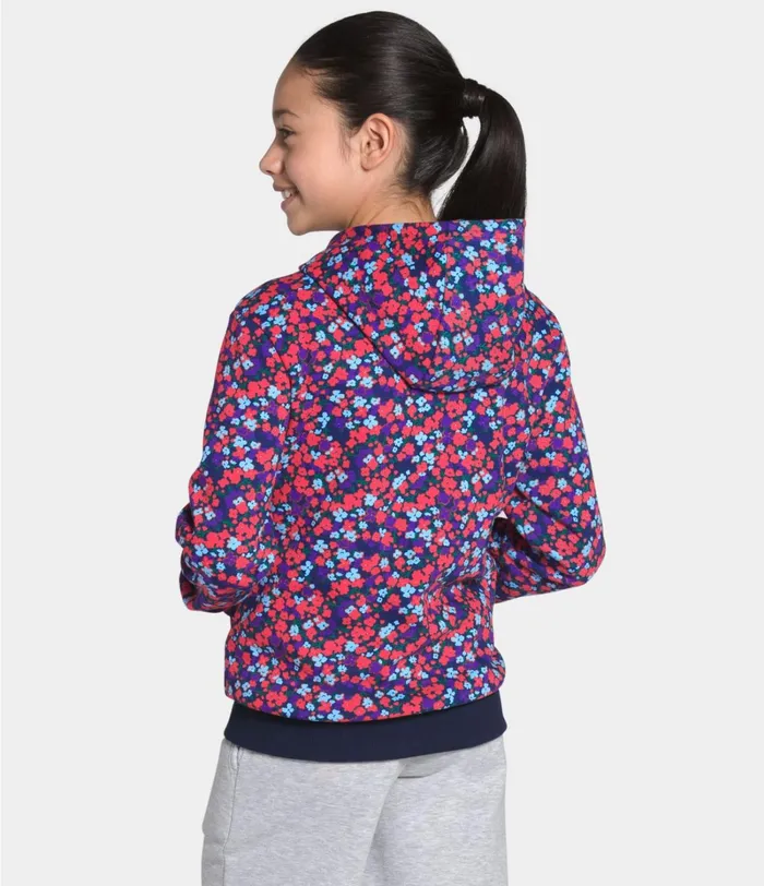 Kids The North Face Tops Logowear Pullover Hoodie Paradise Pink Wildflower Print