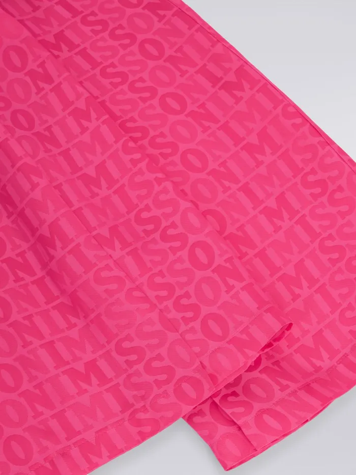 Kids Viscose Blend Palazzo Trousers With Logo Lettering Pink Missoni Clothing Kids Viscose Blend Palazzo Trousers With Logo Lettering Pink Missoni Clothing