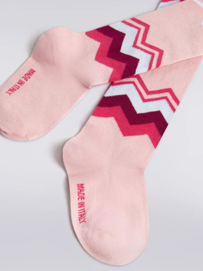 Kids Zigzag Cotton Blend Tights Multicoloured Missoni Accessories Kids Zigzag Cotton Blend Tights Multicoloured Missoni Accessories