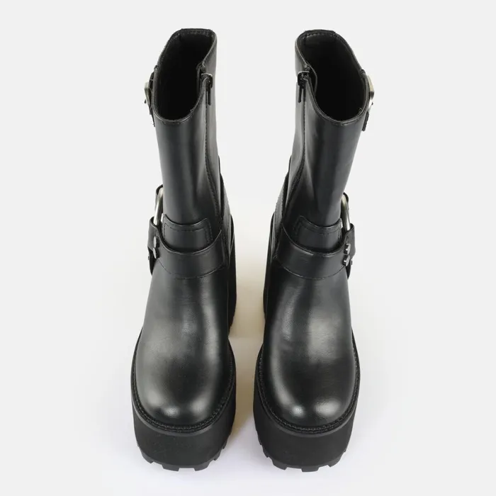 Killah Bike Lo Black Buffalo Boots and AnkleBoots Killah Bike Lo Black Buffalo Boots and AnkleBoots