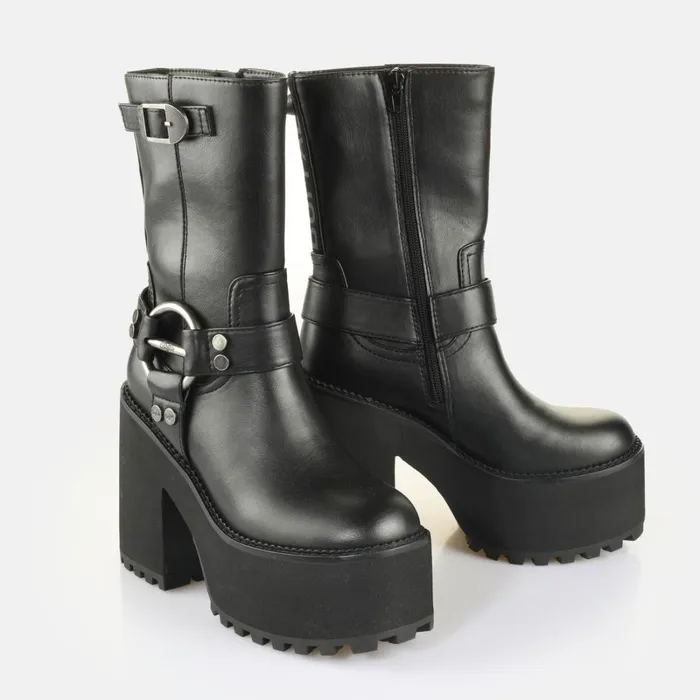 Killah Bike Lo Black Buffalo Boots and AnkleBoots Killah Bike Lo Black Buffalo Boots and AnkleBoots