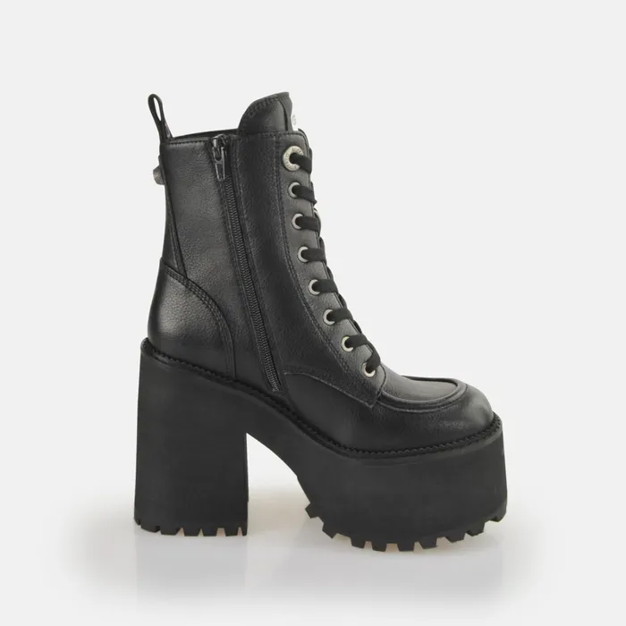 Killah Lace Up Mid Black Buffalo Platforms Killah Lace Up Mid Black Buffalo Platforms