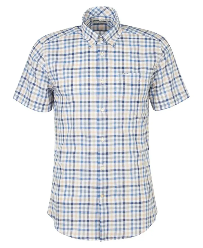 Kinson Tailored ShortSleeved Shirt Classic Pink Men Barbour Shirts