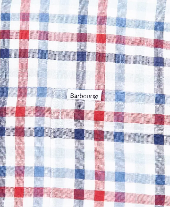 Kinson Tailored ShortSleeved Shirt Classic Pink Men Barbour Shirts
