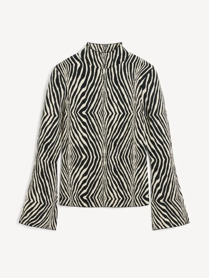 Knitwear Women By Malene Birger Bernie Sweater Zebra