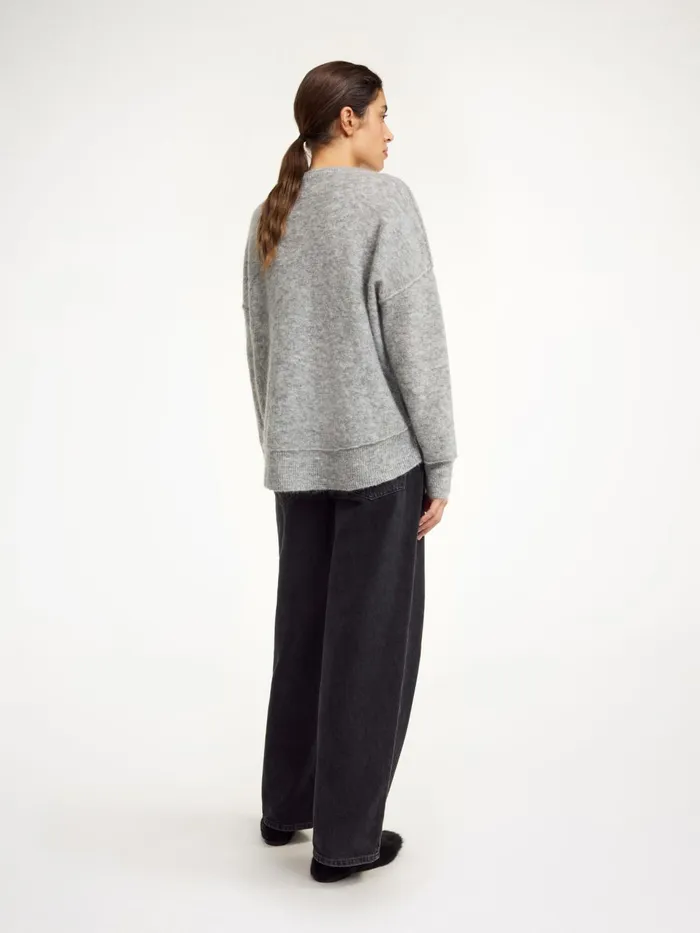 Knitwear Women By Malene Birger Biagiorms Sweater Grey Melange