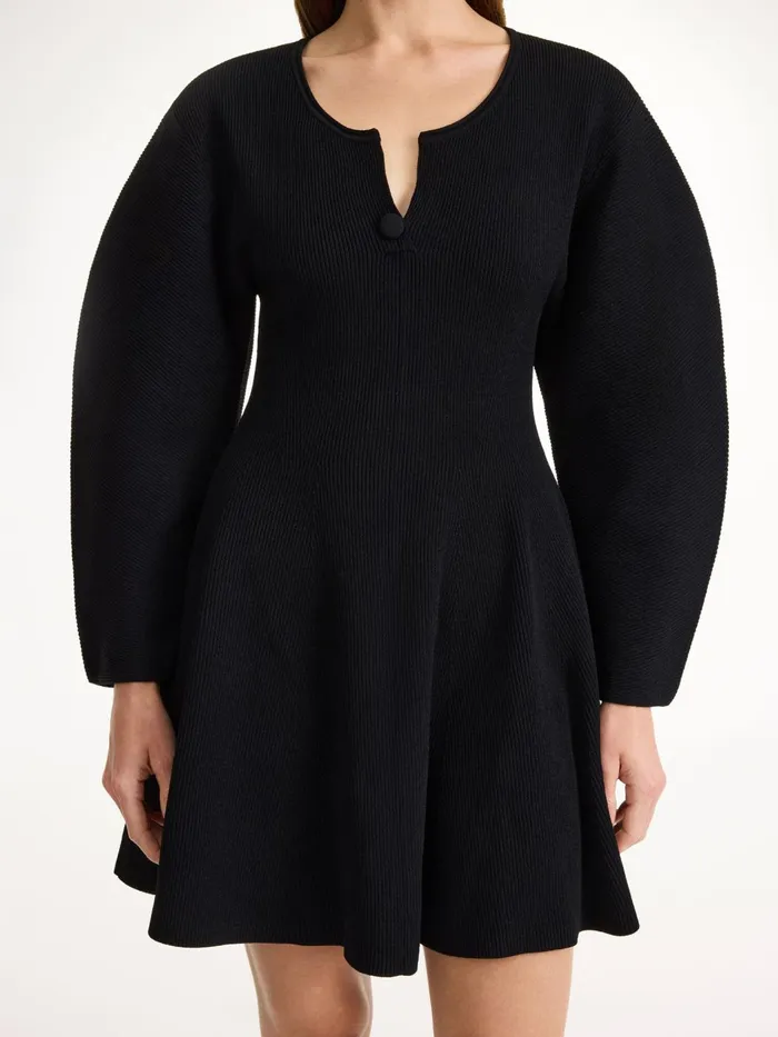 Knitwear Women By Malene Birger Francesa Mini Dress Black