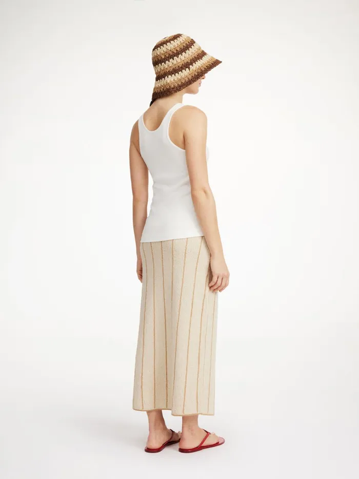 Knitwear Women By Malene Birger Hercula Maxi Skirt Oyster Gray