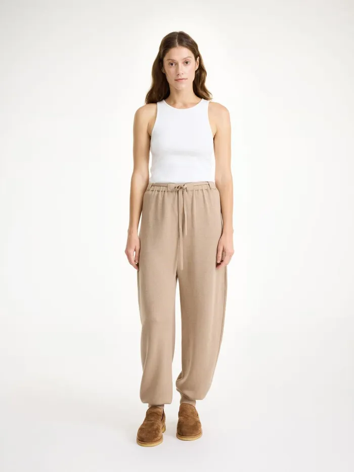 Knitwear Women By Malene Birger Tevana HighWaist Trousers Nomad