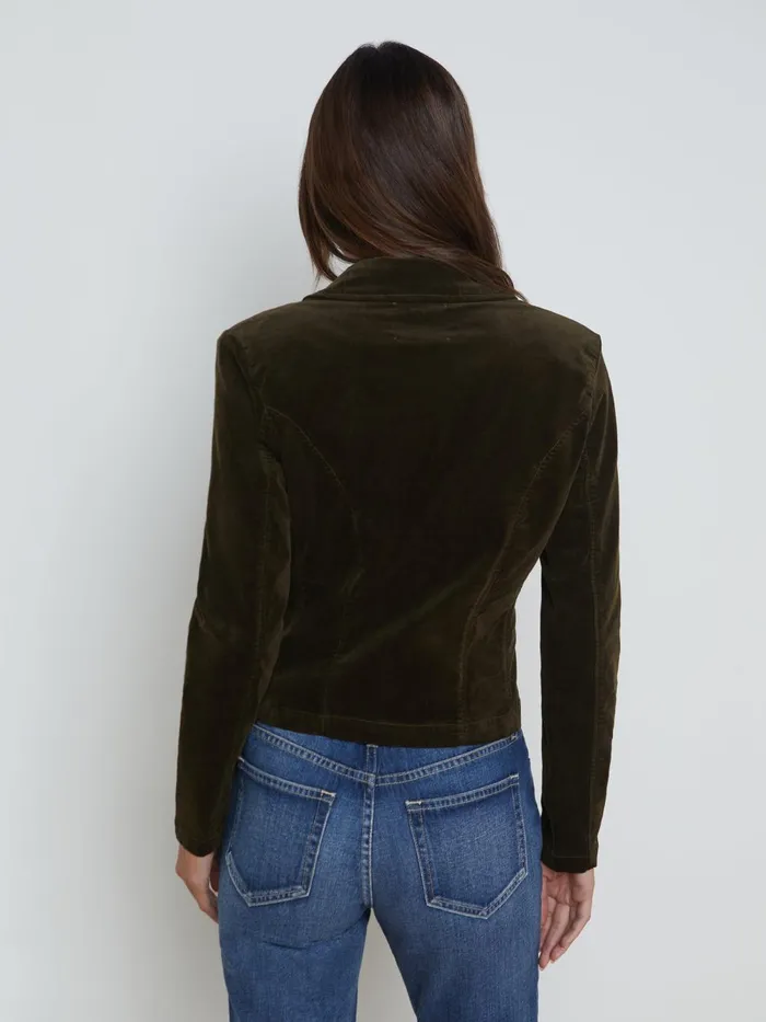 L039Agence Blazers and Jackets Women Wayne Velvet Blazer Pine L039Agence Blazers and Jackets Women Wayne Velvet Blazer Pine