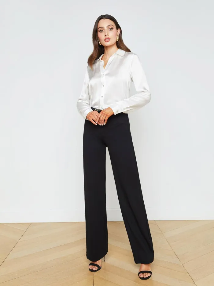 L039Agence Blouses and Tops Women Tyler Silk Blouse Ivory L039Agence Blouses and Tops Women Tyler Silk Blouse Ivory
