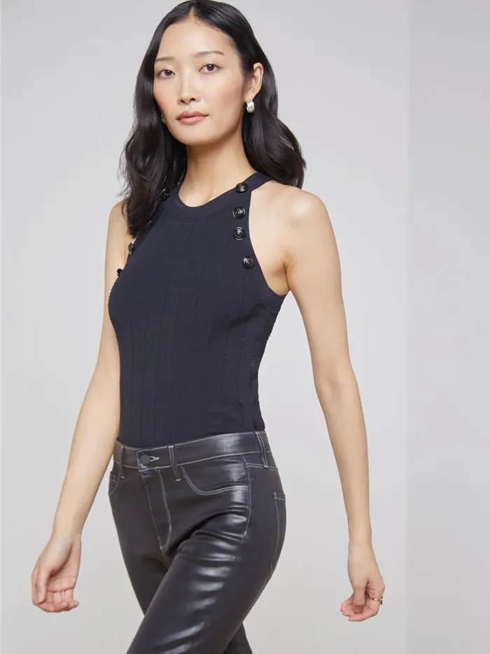 L039Agence Camisoles and Tanks Women Rosemary Button Tank Blackblack