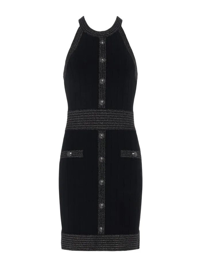 L039Agence Dresses and Jumpsuits Women Anissa ButtonFront Dress Blackgunmetal Lurex L039Agence Dresses and Jumpsuits Women Anissa ButtonFront Dress Blackgunmetal Lurex