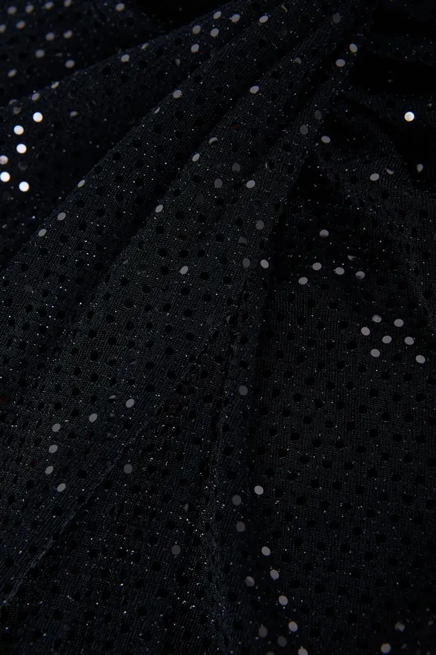 L039Agence Dresses and Jumpsuits Women Chatou Sequin TwistFront Dress Black L039Agence Dresses and Jumpsuits Women Chatou Sequin TwistFront Dress Black