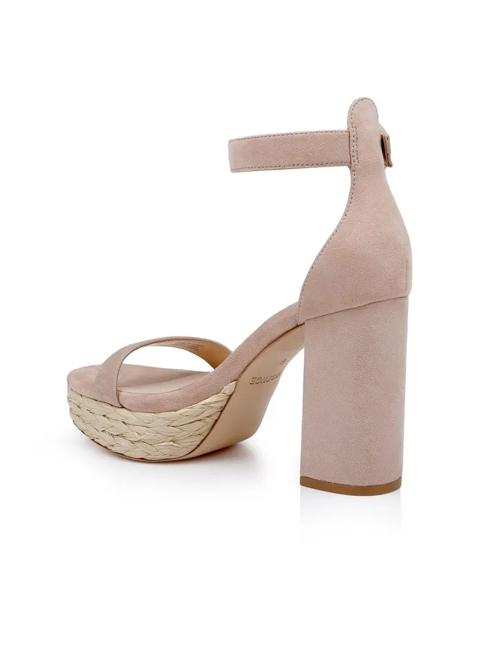 L039Agence Heels Women Avia Platform Heeled Sandal Pecan Suede L039Agence Heels Women Avia Platform Heeled Sandal Pecan Suede