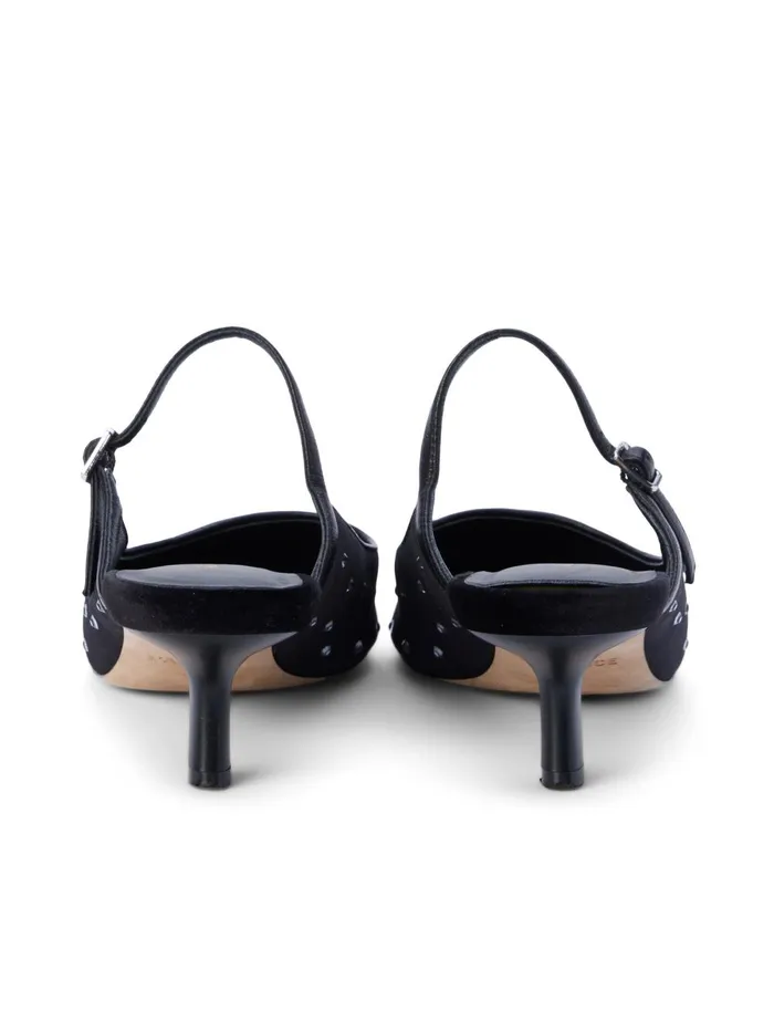 L039Agence Heels Women Edith Velvet Mule Blackvelvet Blue L039Agence Heels Women Edith Velvet Mule Blackvelvet Blue