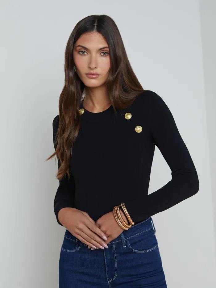L039Agence Knitwear Women Gretchen Pullover Blackgold