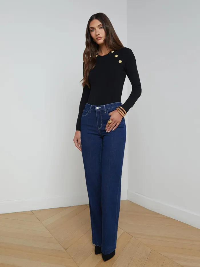 L039Agence Knitwear Women Gretchen Pullover Blackgold L039Agence Knitwear Women Gretchen Pullover Blackgold