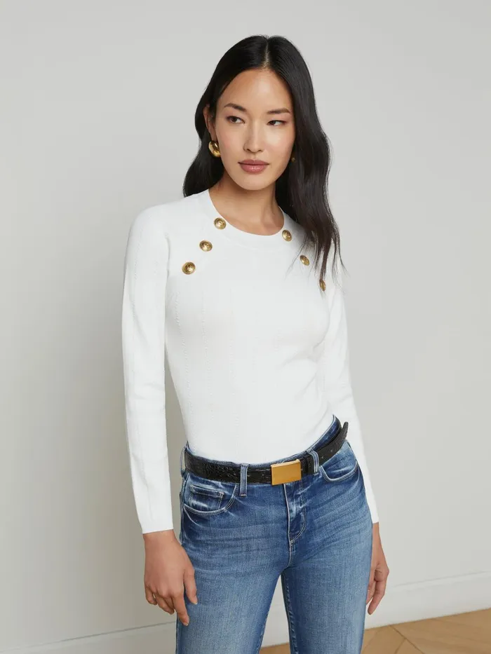 L039Agence Knitwear Women Gretchen Pullover Whitegold
