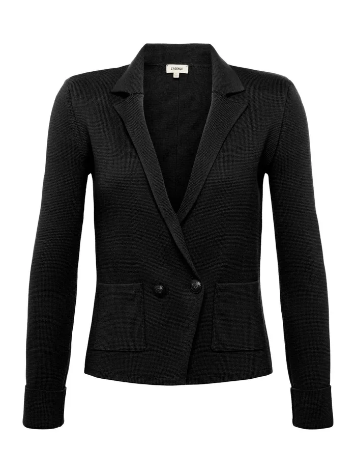 L039Agence Knitwear Women Sofia Knit Blazer Black L039Agence Knitwear Women Sofia Knit Blazer Black