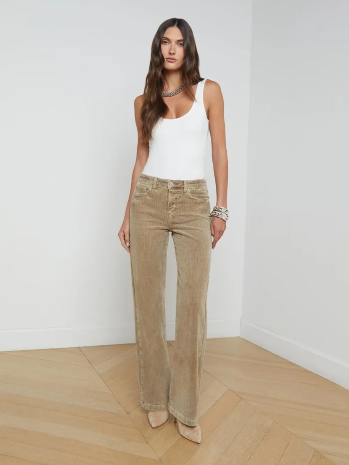 L039Agence Matching Sets Women Scottie Corduroy Jean Barrel