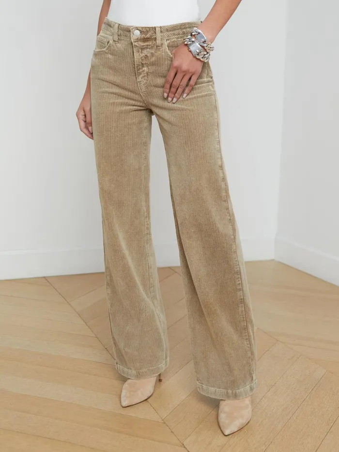 L039Agence Matching Sets Women Scottie Corduroy Jean Barrel