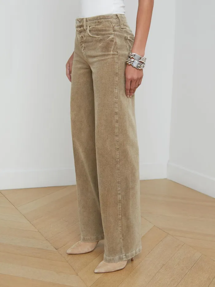 L039Agence Matching Sets Women Scottie Corduroy Jean Barrel