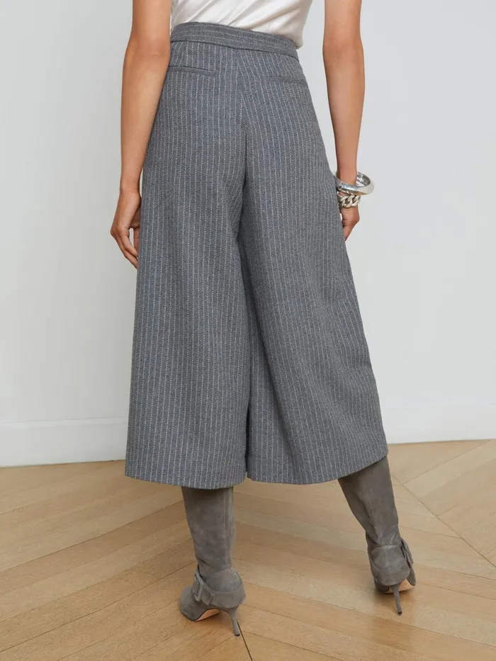 L039Agence Pants Women Mahalia Pinstriped Culotte Greyivory Pinstripe L039Agence Pants Women Mahalia Pinstriped Culotte Greyivory Pinstripe