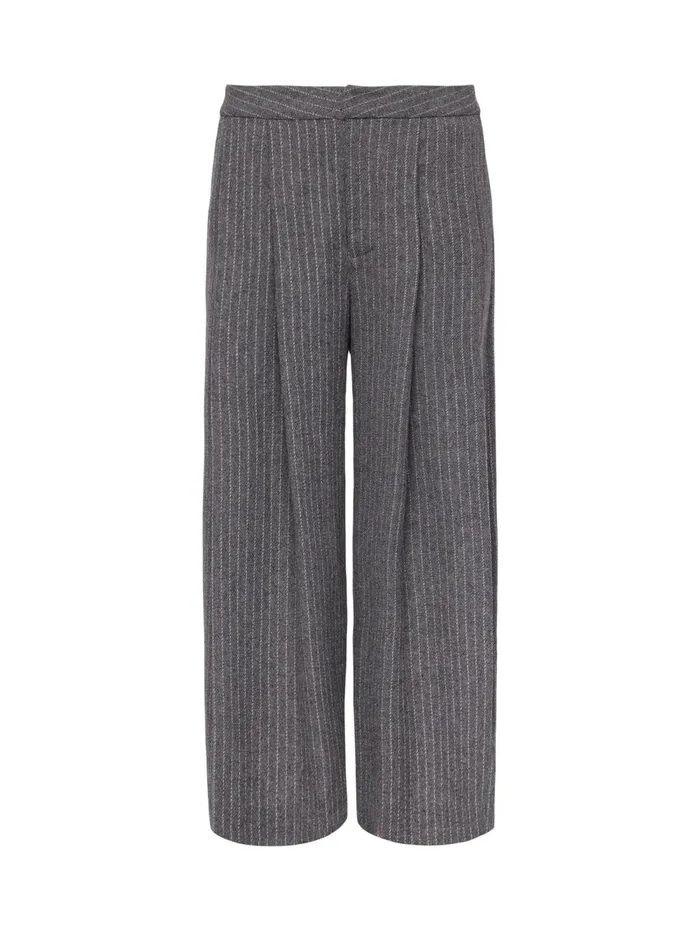 L039Agence Pants Women Mahalia Pinstriped Culotte Greyivory Pinstripe L039Agence Pants Women Mahalia Pinstriped Culotte Greyivory Pinstripe