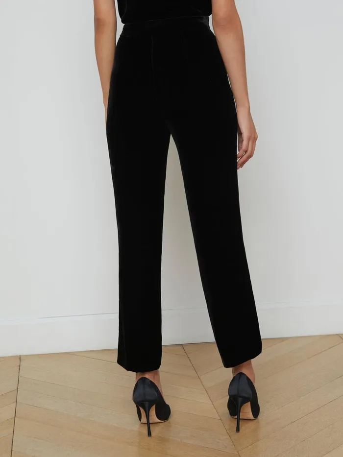 L039Agence Pants Women Rebel Velvet Trouser Black L039Agence Pants Women Rebel Velvet Trouser Black