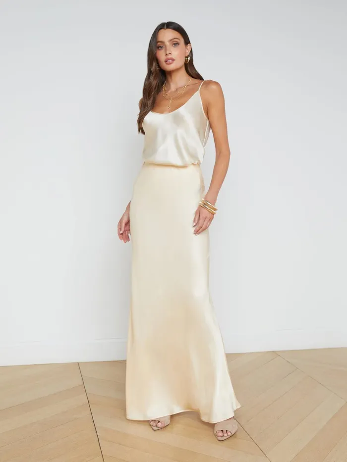 L039Agence Skirts Women Zeta Maxi Skirt Pearl