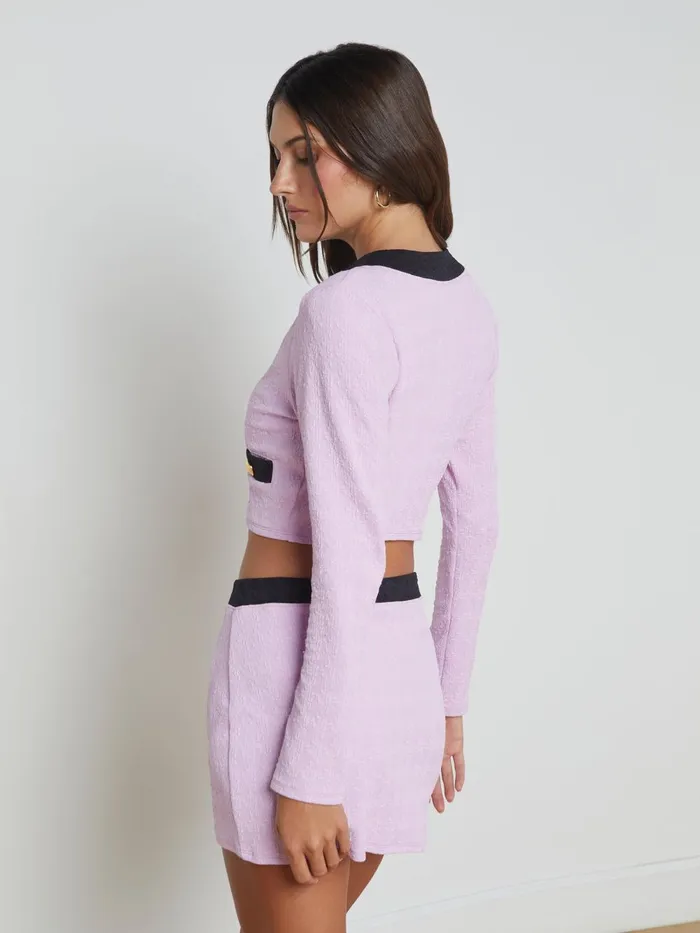 L039Agence Swimwear Women Adaline Cardigan CoverUp Light Violetblack L039Agence Swimwear Women Adaline Cardigan CoverUp Light Violetblack