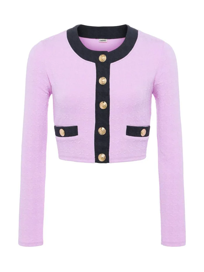 L039Agence Swimwear Women Adaline Cardigan CoverUp Light Violetblack L039Agence Swimwear Women Adaline Cardigan CoverUp Light Violetblack