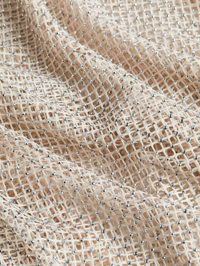 L039Agence Swimwear Women Angela Mesh CoverUp Dress Champagne L039Agence Swimwear Women Angela Mesh CoverUp Dress Champagne