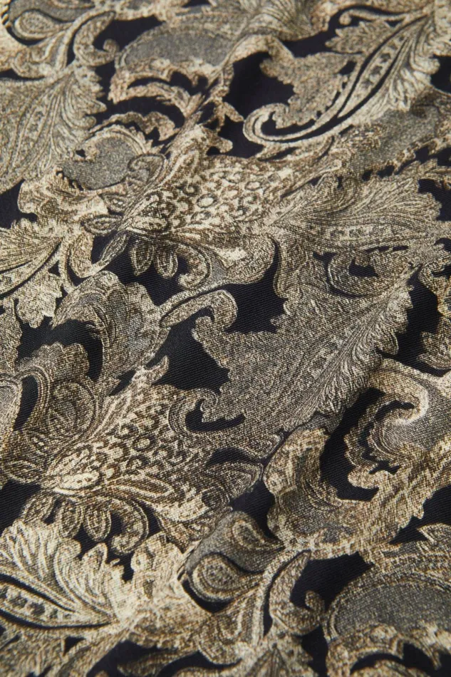L039Agence Tees Women Ressi Fitted Tee Gold Multi Textured Paisley L039Agence Tees Women Ressi Fitted Tee Gold Multi Textured Paisley