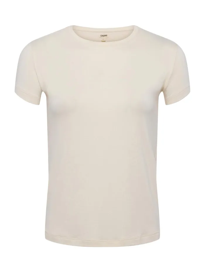 L039Agence Tees Women Ressi Fitted Tee Vintage White L039Agence Tees Women Ressi Fitted Tee Vintage White