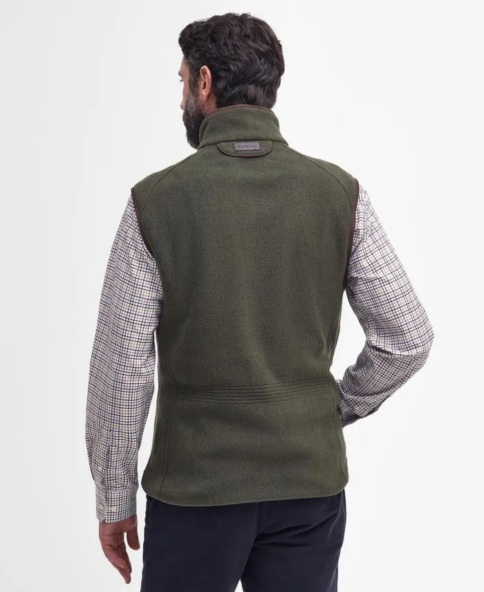 Langdale Fleece Gilet Olive Men Barbour Gilets and Liners