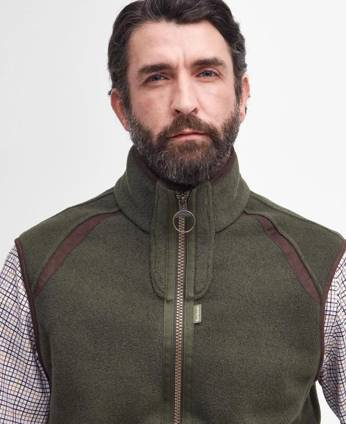 Langdale Fleece Gilet Olive Men Barbour Gilets and Liners