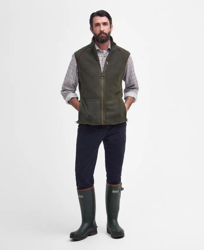 Langdale Fleece Gilet Olive Men Barbour Gilets and Liners