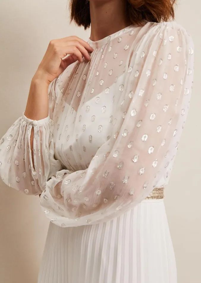 Larissa Pleated Jumpsuit Ivory Women Phase Eight Dresses