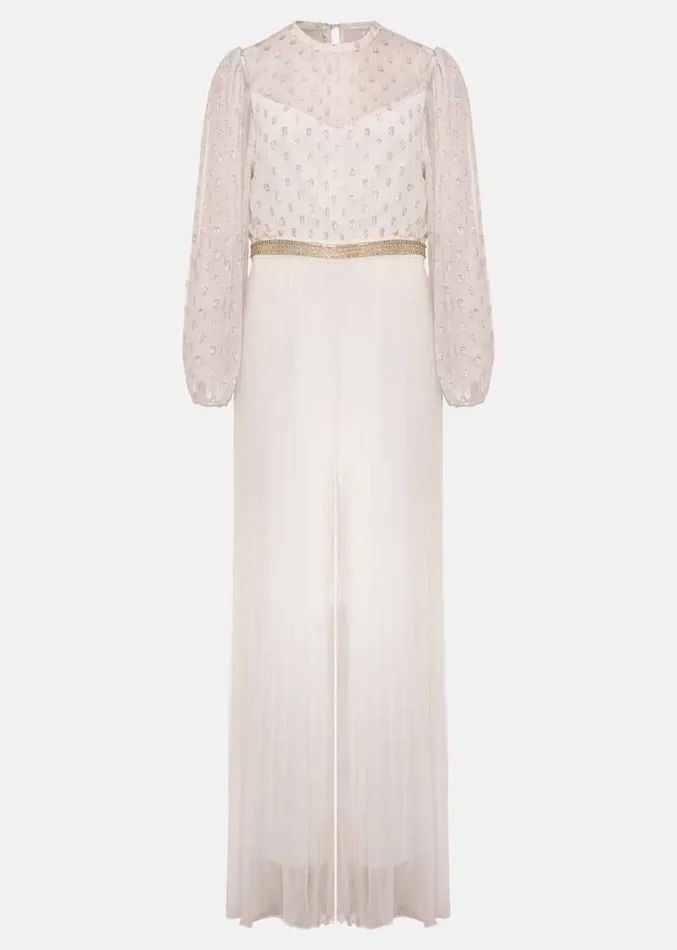 Larissa Pleated Jumpsuit Ivory Women Phase Eight Dresses