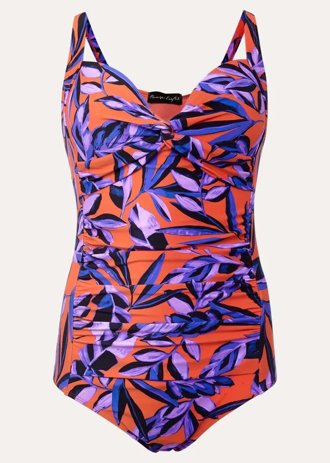Leaf Print Swimsuit Purpleorange Women Phase Eight Swimwear