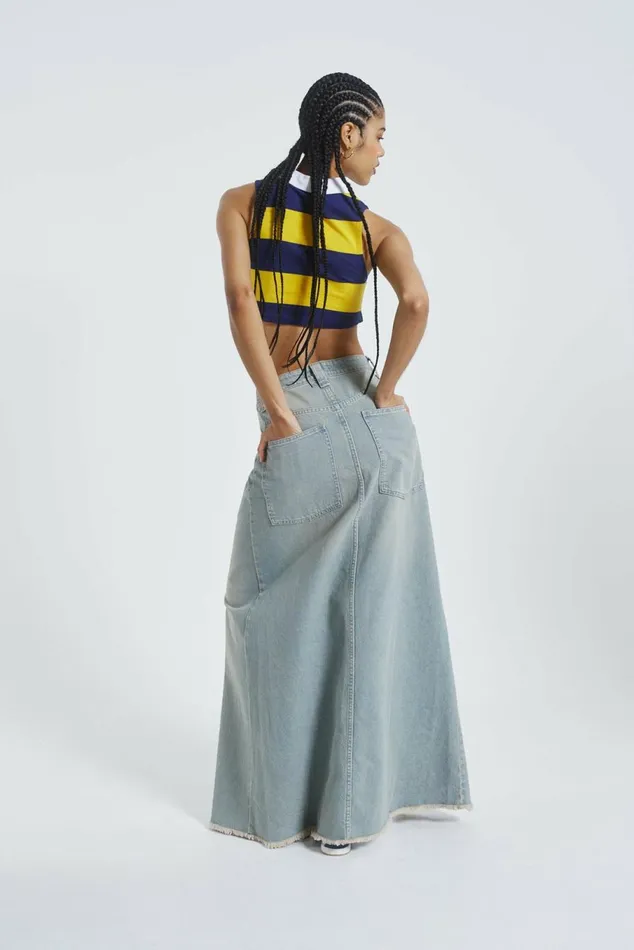 League Cropped Rugby Vest Yellow Women Jaded London Crop Tops