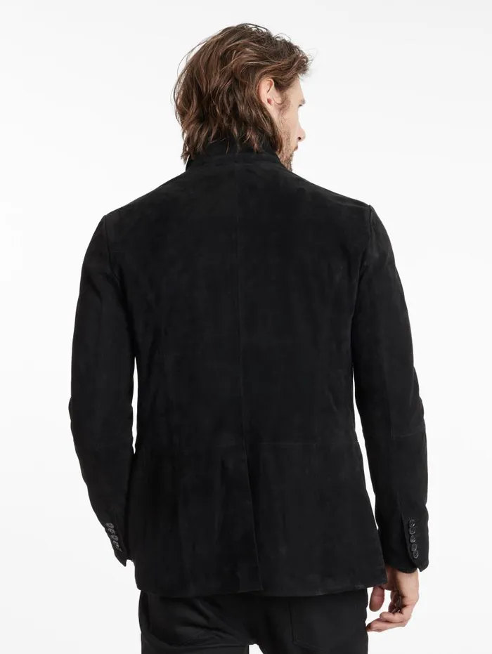 Leather Jackets Men John Varvatos WOODWARD MULTIBUTTON JACKET Black