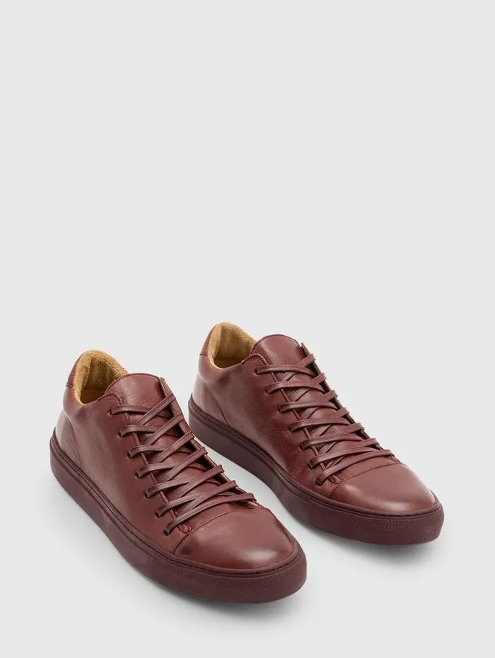 Leather Sneakers Men John Varvatos REED LOW Port