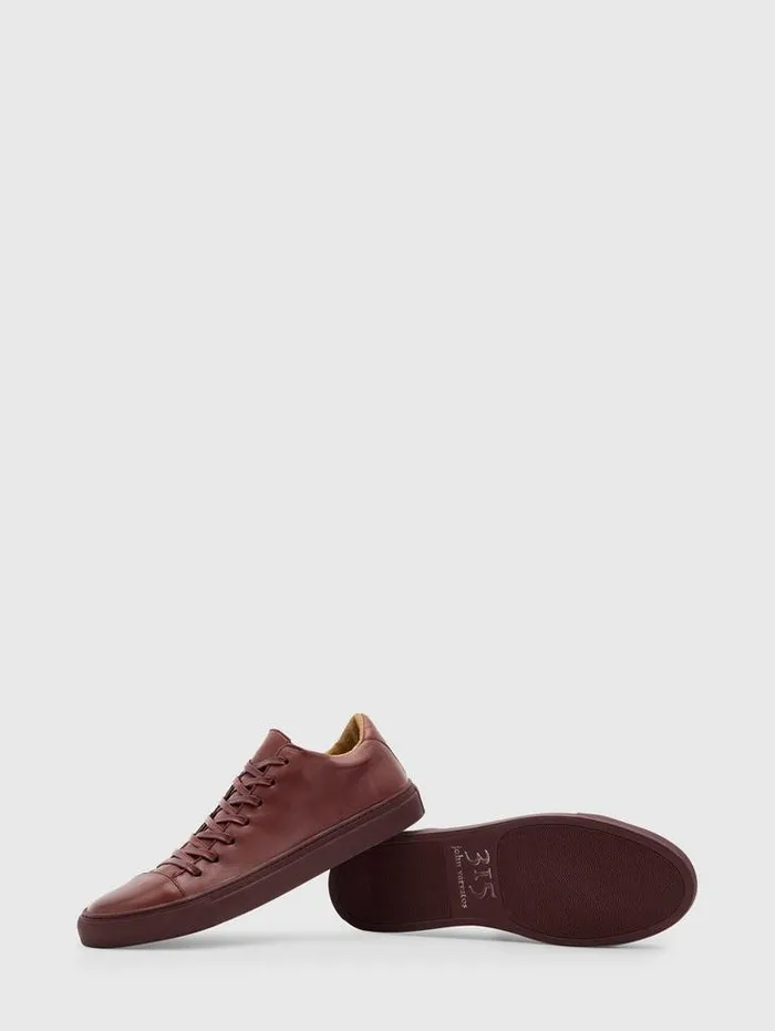 Leather Sneakers Men John Varvatos REED LOW Port