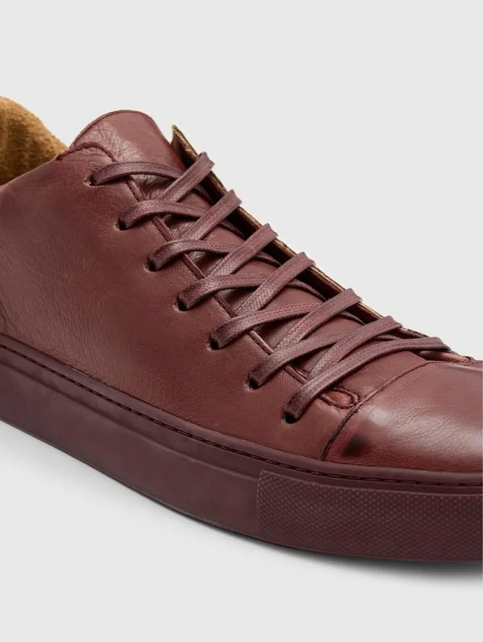 Leather Sneakers Men John Varvatos REED LOW Port