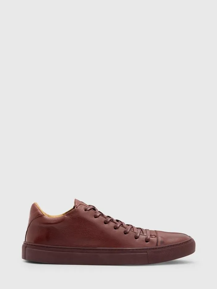 Leather Sneakers Men John Varvatos REED LOW Port
